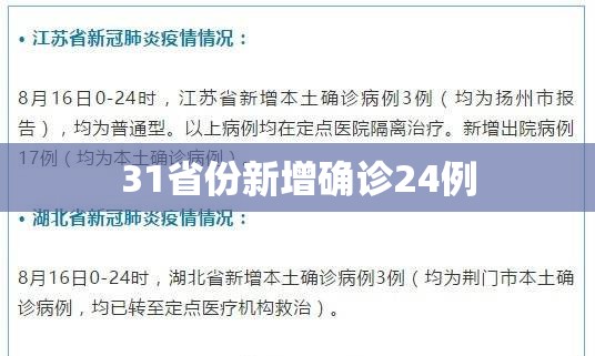 31省份新增确诊24例/31省区市新增确诊20例 31省份新增确诊24例/31省区市新增确诊20例