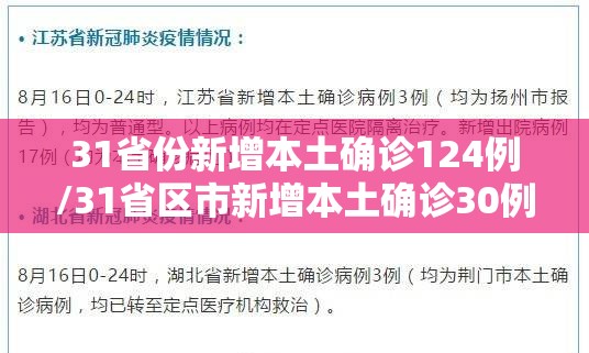 31省份新增本土确诊124例/31省区市新增本土确诊30例