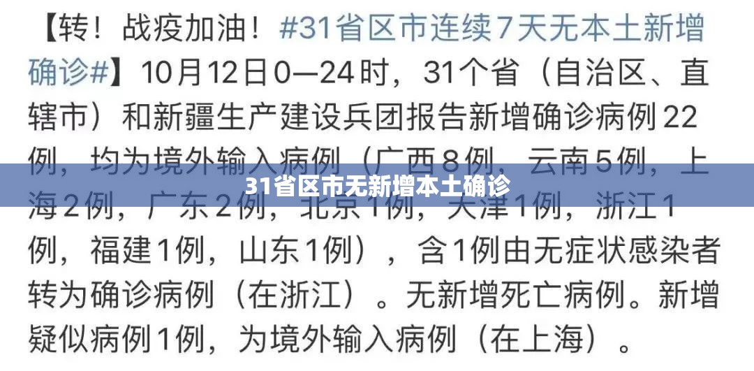 31省区市无新增本土确诊(31省区市新增确诊25例 本土15例)