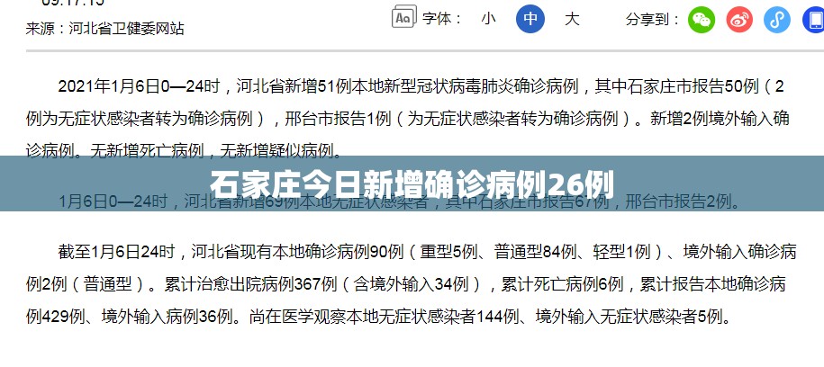 石家庄今日新增确诊病例26例/石家庄今日最新新闻事件 石家庄今日新增确诊病例26例/石家庄今日最新新闻事件