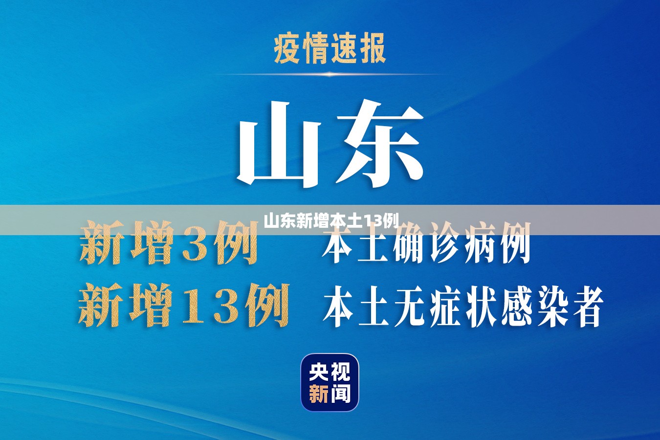 【山东新增本土13例,山东2025将迎局部暴雪】