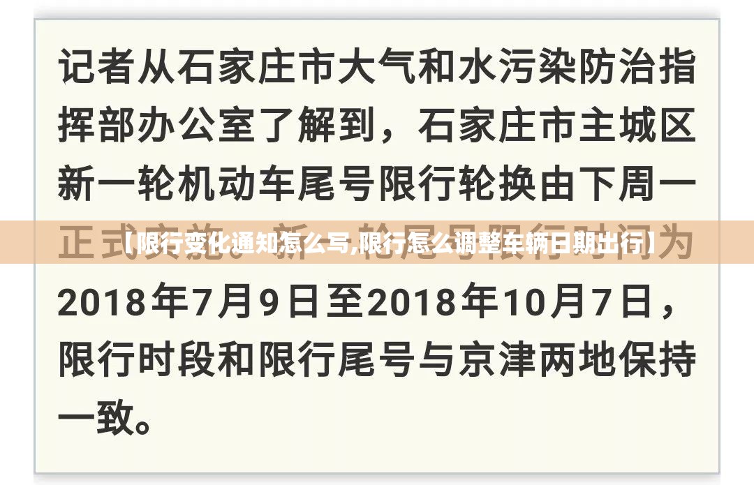【限行变化通知怎么写,限行怎么调整车辆日期出行】 【限行变化通知怎么写,限行怎么调整车辆日期出行】