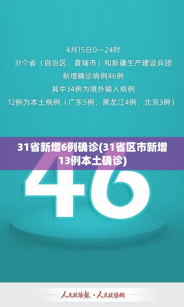 31省新增6例确诊(31省区市新增13例本土确诊) 31省新增6例确诊(31省区市新增13例本土确诊)