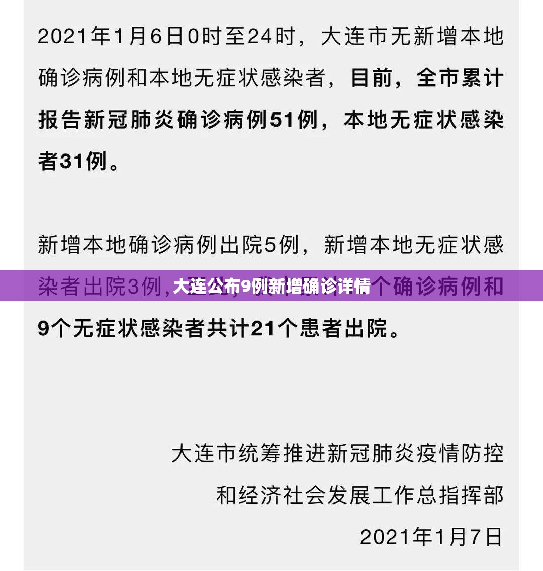 大连公布9例新增确诊详情(大连一家三口确诊) 大连公布9例新增确诊详情(大连一家三口确诊)