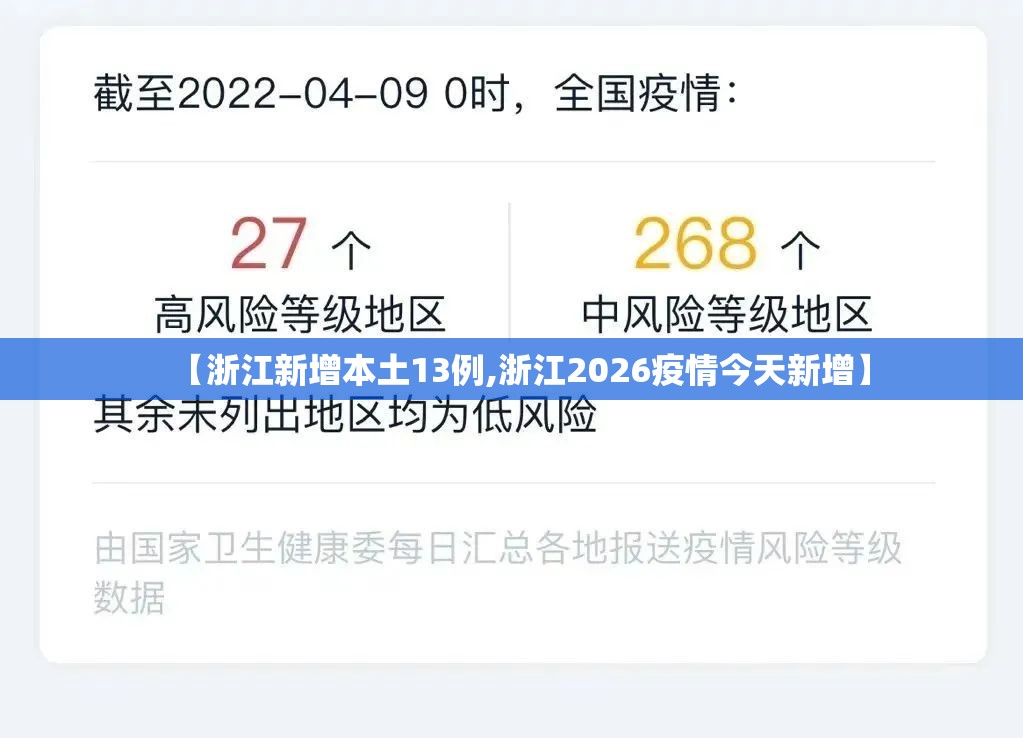 【浙江新增本土13例,浙江2026疫情今天新增】