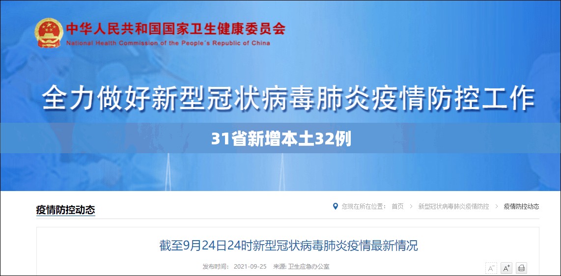 【31省新增本土32例,31省新增本土确诊10例】 【31省新增本土32例,31省新增本土确诊10例】