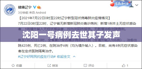 【沈阳一号病例去世其子发声,沈阳医大病例单子图片】